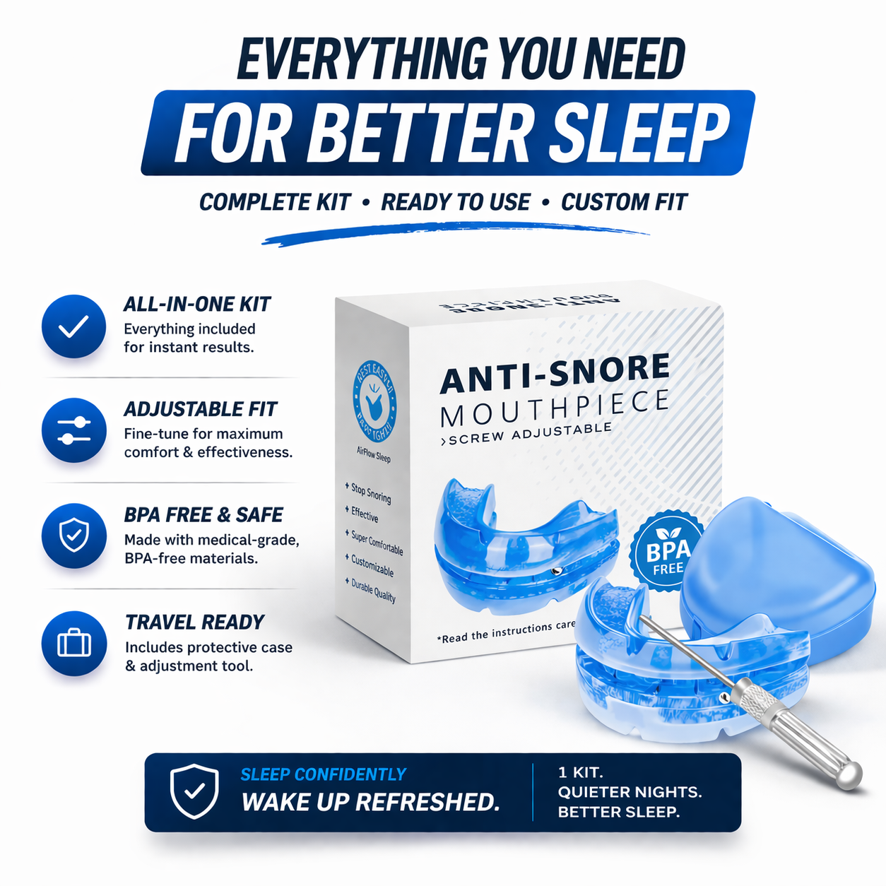 Adjustable Anti-Snoring Mouthpiece